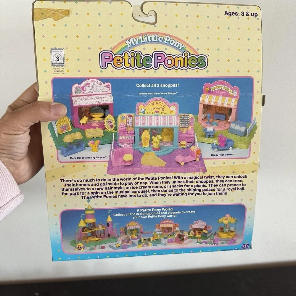 My Little Pony PETITE PONIES Mane Delights Beauty Shoppe W/ Box Hasbro 1989 Read